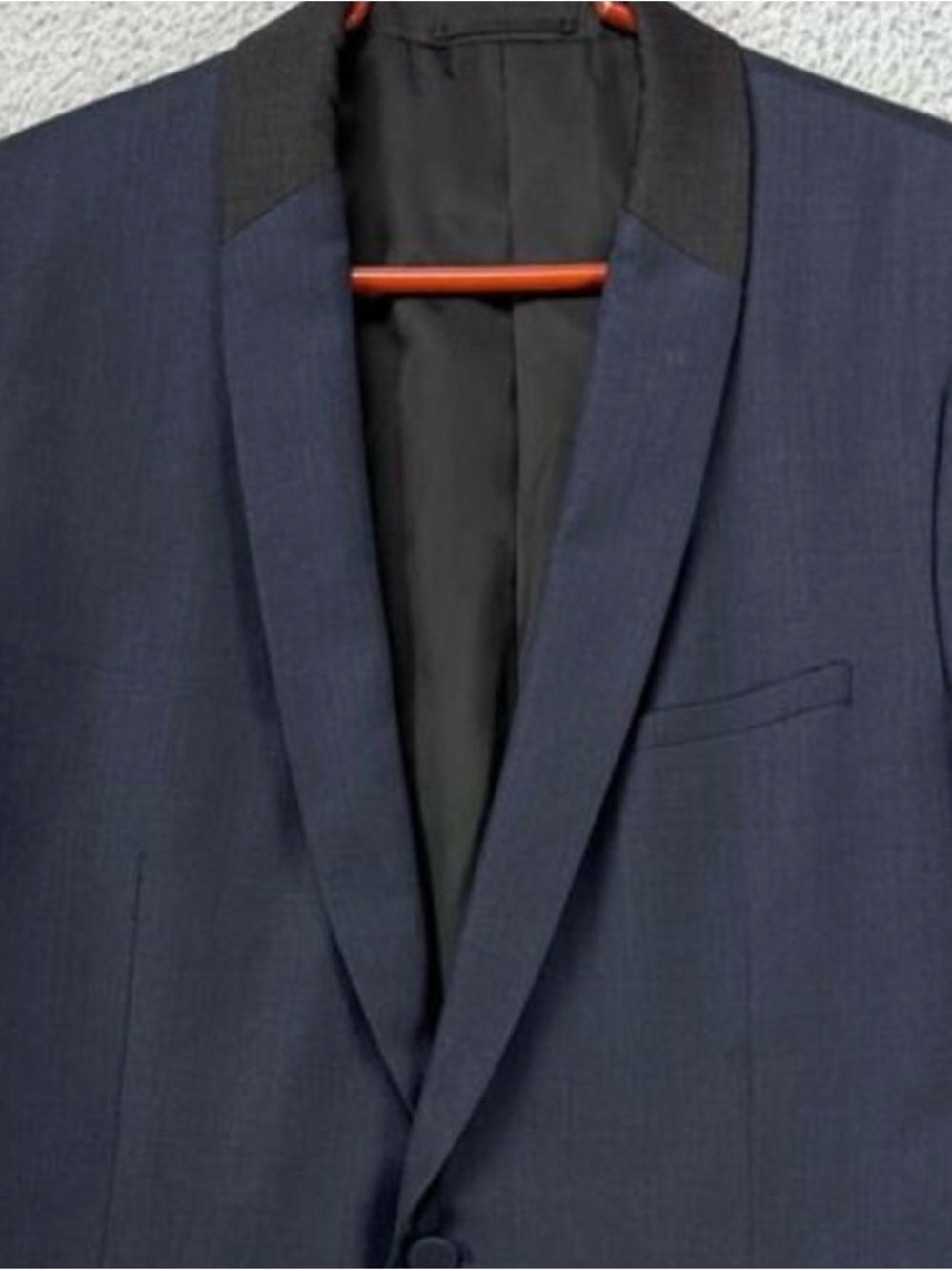 Theory Men's 44R Navy Blue Tuxedo Blazer